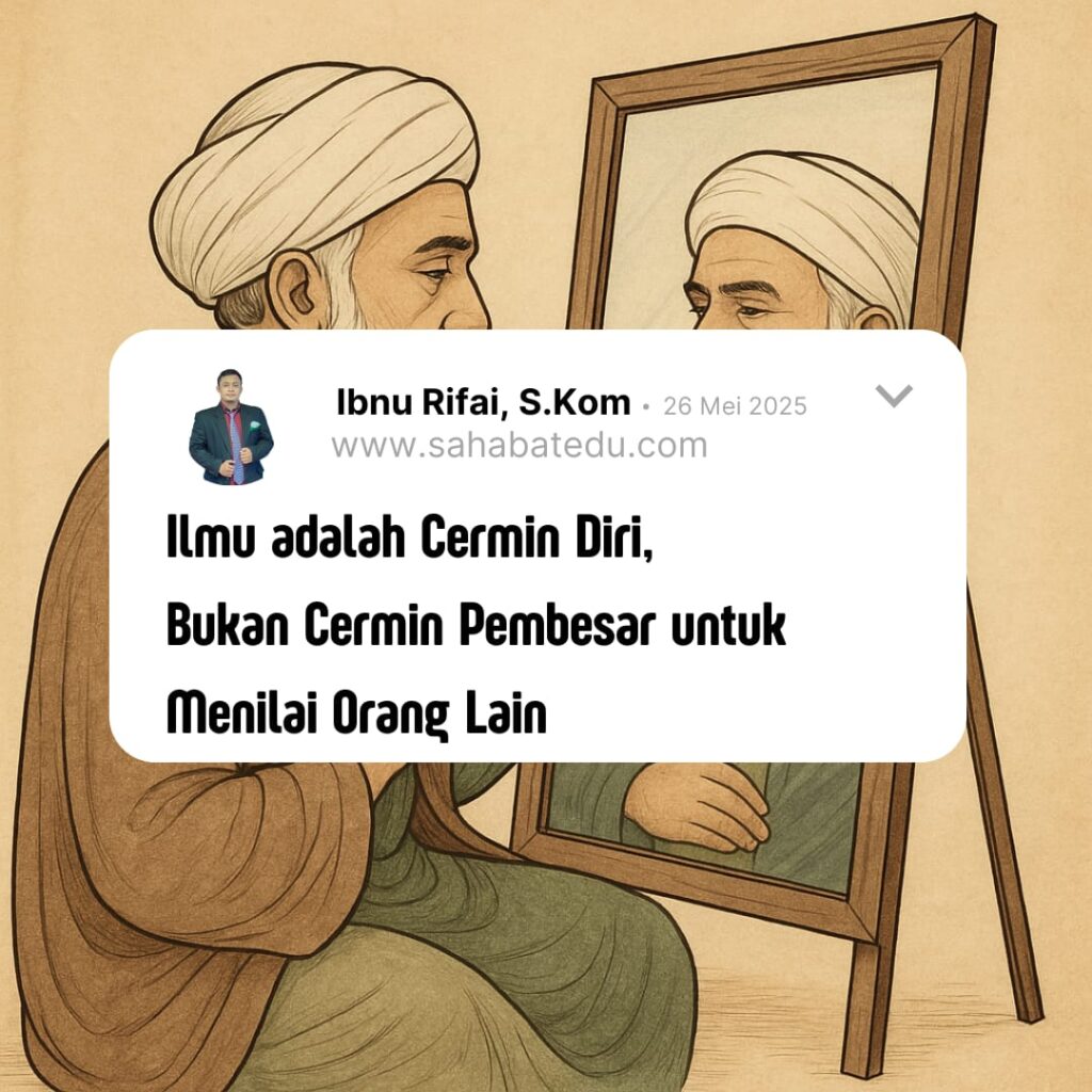 Ilmu adalah Cermin Diri, Bukan Cermin Pembesar untuk Menilai Orang Lain