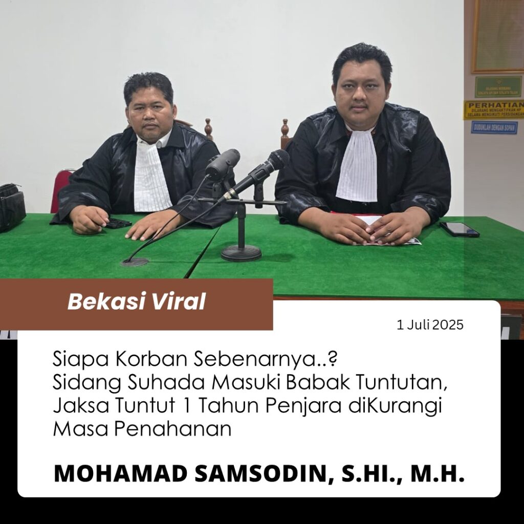 Siapa Korban Sebenarnya? Sidang Suhada Masuki Babak Tuntutan, Jaksa Tuntut 1 Tahun Penjara diKurangi Masa Penahanan