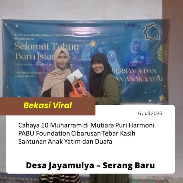 Cahaya 10 Muharram di Mutiara Puri Harmoni : PABU Foundation Tebar Kasih Bersama Yatim Cibarusah