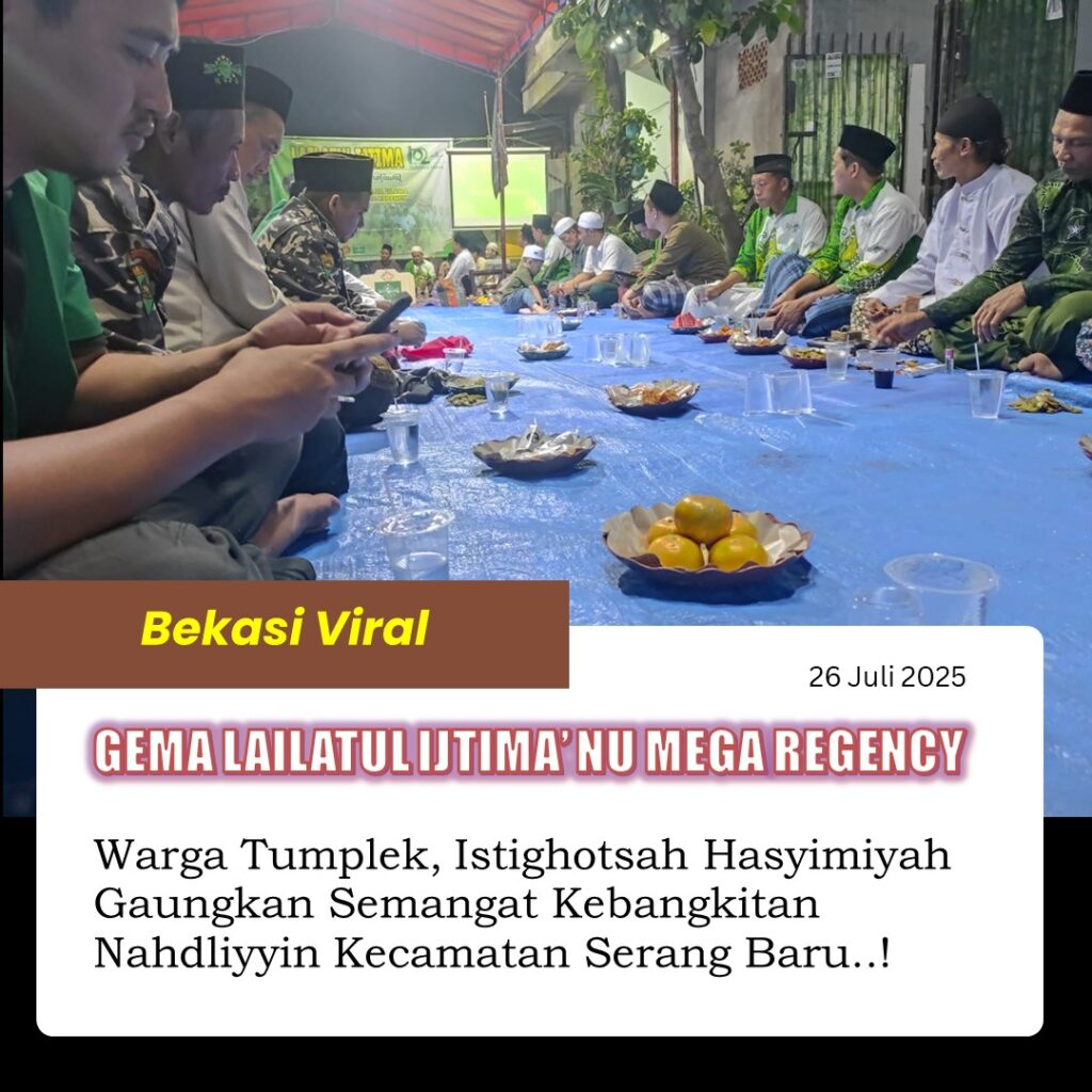 Warga Tumplek, Istighotsah Hasyimiyah Gaungkan Semangat Kebangkitan Nahdliyyin Kecamatan Serang Baru..!
