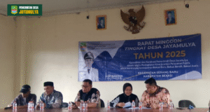 Pemdes Jayamulya Gelar Rapat Minggon Penguatan Pelayanan Publik dan Sosialisasi Koperasi Merah Putih