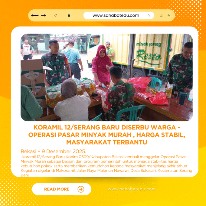 Koramil 12/Serang Baru Diserbu Warga – Operasi Pasar Minyak Murah , Harga Stabil, Masyarakat Terbantu