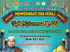 Peringatan Isra Mi’raj Nabi Muhammad SAW di Grand Vista Cikarang MT Saroha Yayasan Sari Anugrah Ilahi