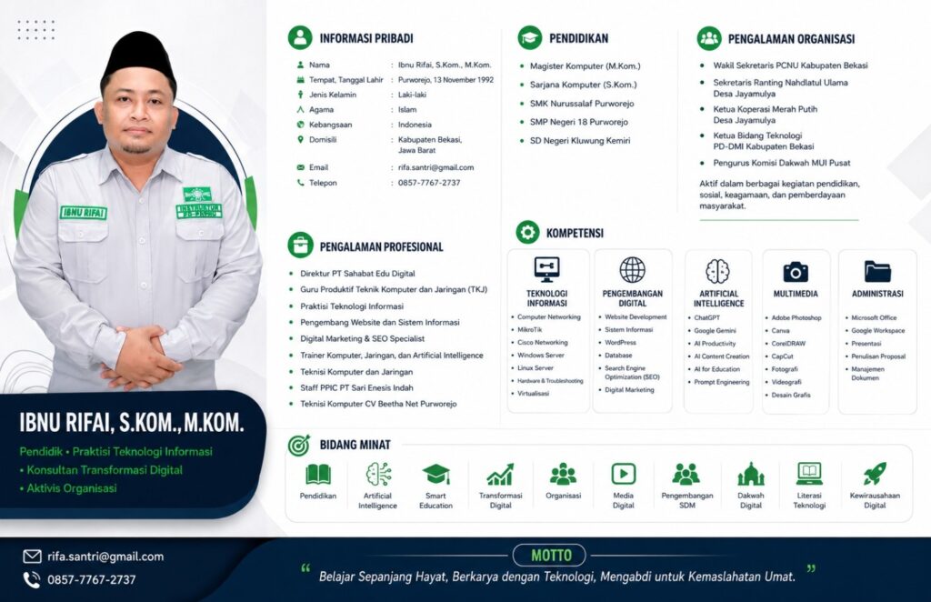 Profil Ibnu Rifai, S.Kom., M.Kom.
