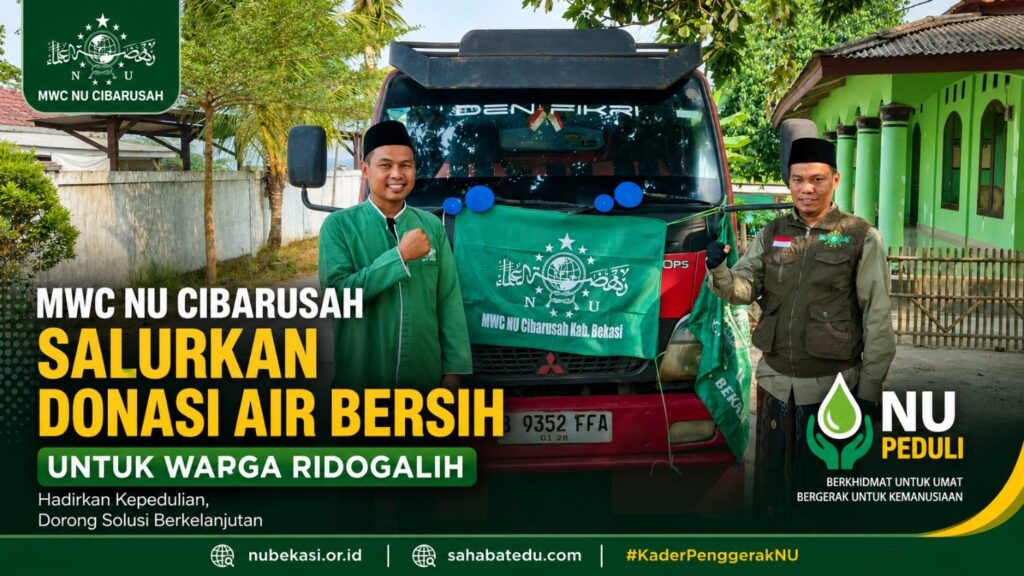 MWC NU Cibarusah Salurkan Air Bersih untuk Warga Ridogalih, Hadirkan Kepedulian dan Dorong Solusi Berkelanjutan