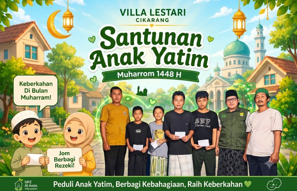 Wujud Kepedulian Sesama, UPZ Al Amin Sukses Salurkan Santunan Anak Yatim di Villa Lestari Cikarang