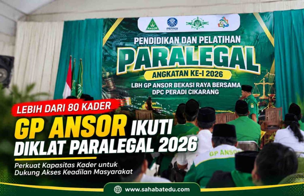 Diklat Paralegal GP Ansor Bekasi Raya Perkuat Kapasitas Kader dan Akses Keadilan di Bekasi